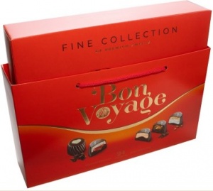 Набор конф. Bon Voyage Premium красная  коробка  0,370кг* 6 шт БонБонс