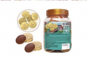 Сладкие монеты Юани фас. 0.006 кг*100 шт Конфитой НОВИНКА!!!