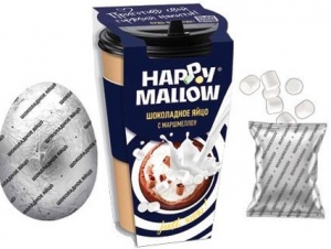 Happy Mallow шок.яйцо с маршмел.0,070кг*12шт Сладкая сказка (В)